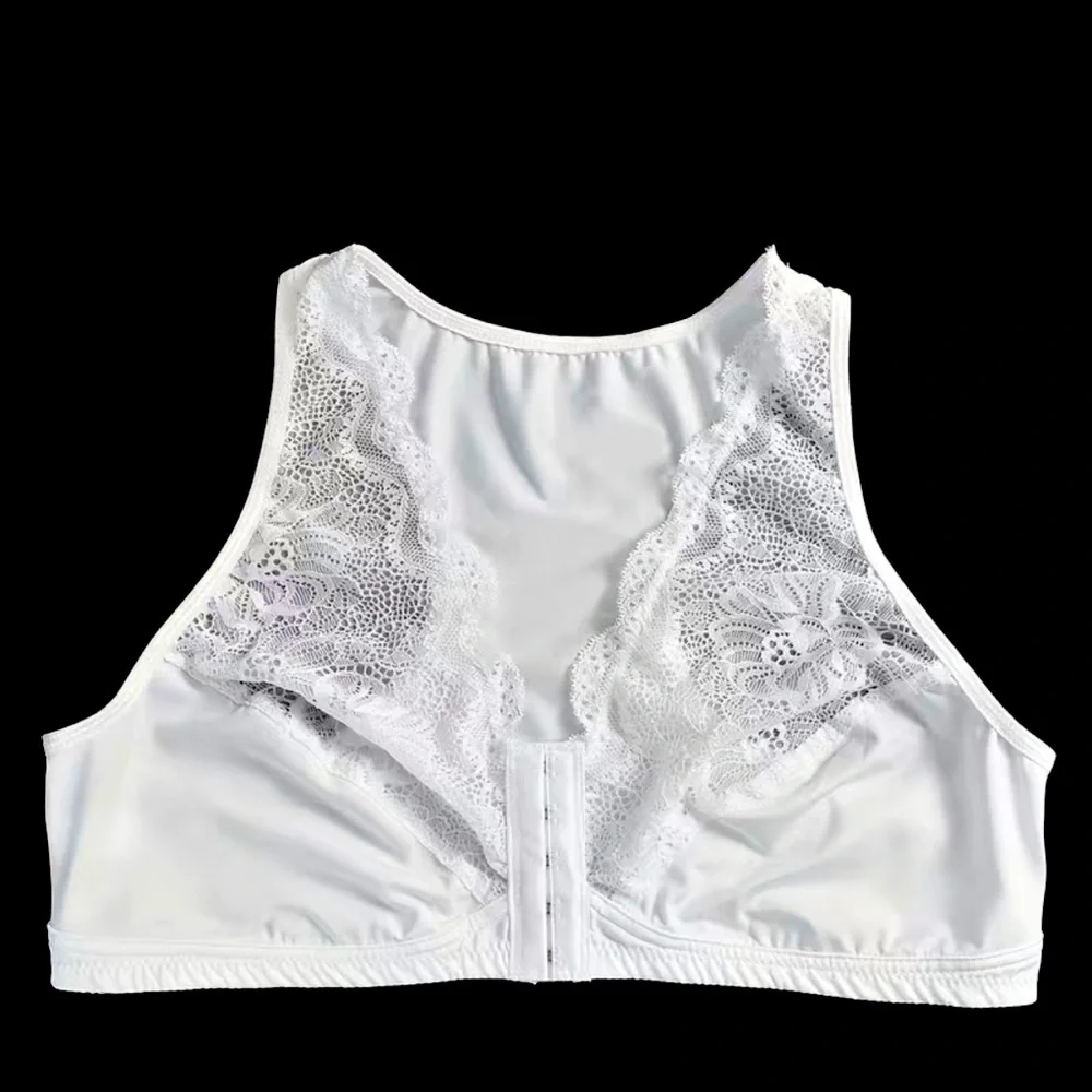 Plus Size 4X Floral Lacey Buckle Front Seamless Bra, Brand New - Picture 7 of 9